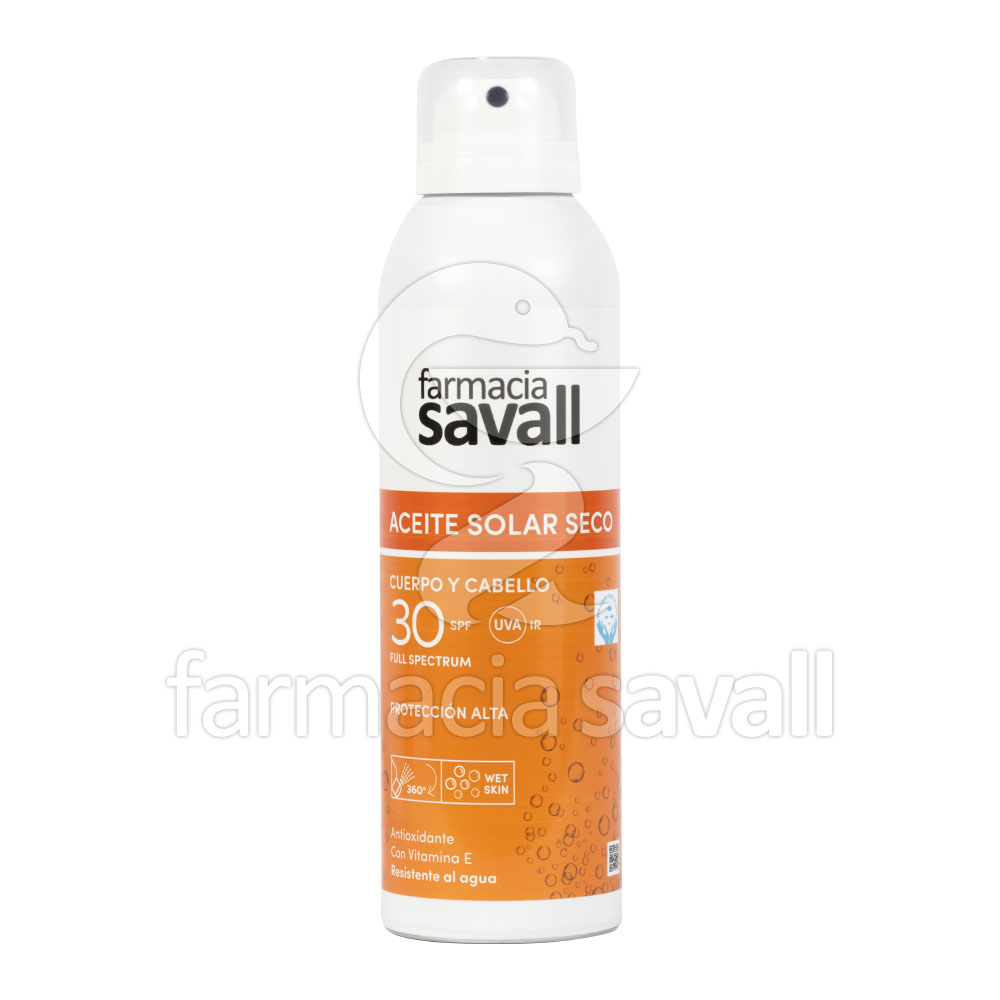 FOTOPROTECTOR FARMACIA SAVALL ACEITE SOLAR SECO  30SPF 150ML