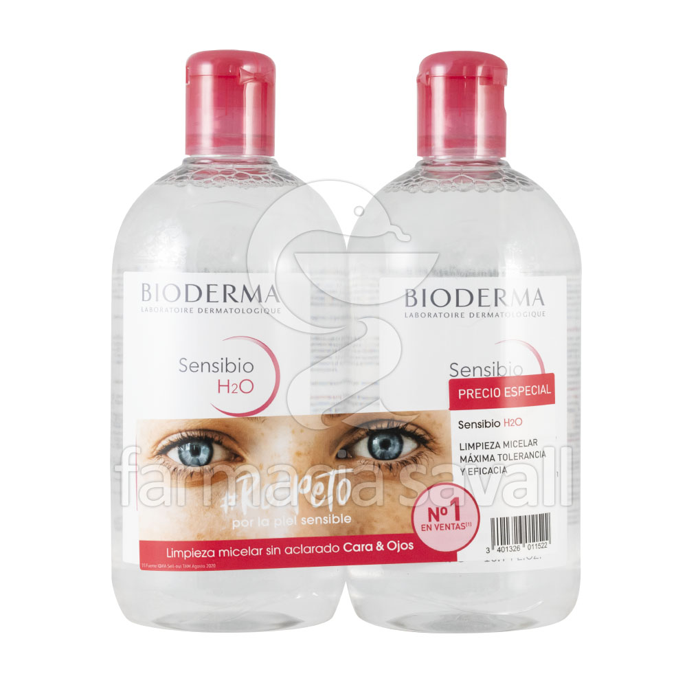 PACK BIODERMA SENSIBIO H2O 2X500ML