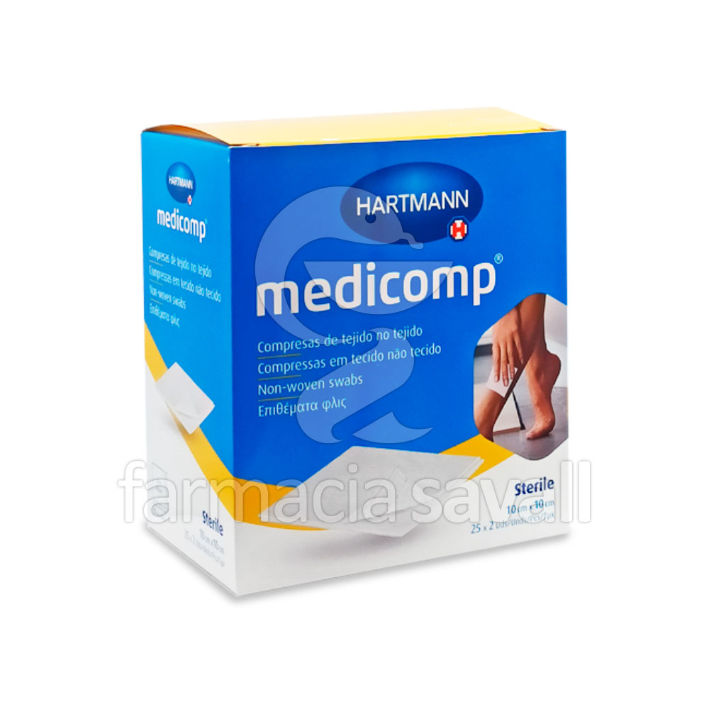 MEDICOMP GASAS ESTERILES  10 X 10 CM 25 X 2 UDS