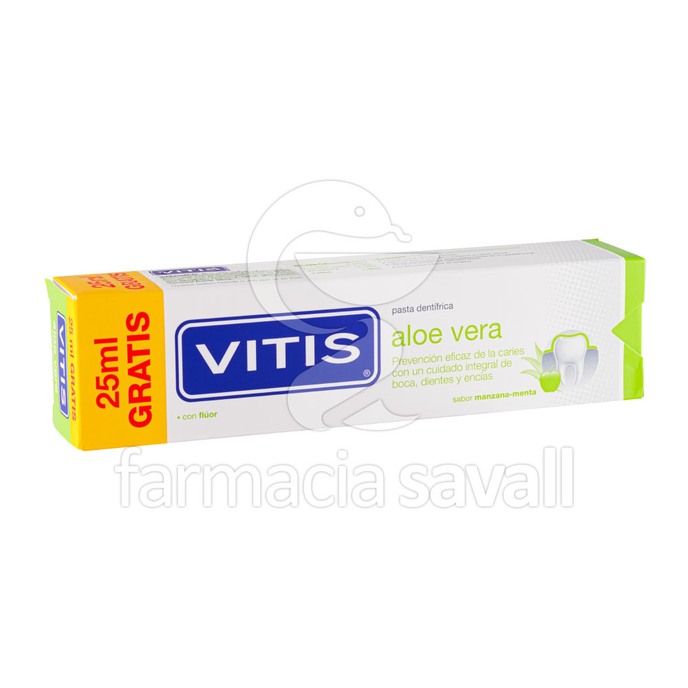 VITIS ALOE VERA PASTA DENTIFRICA MANZANA-MENTA FORMATO AHORRO 125 ML