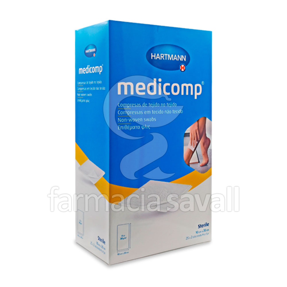 MEDICOMP GASAS ESTERILES 10X20 CM  25X2 UDS