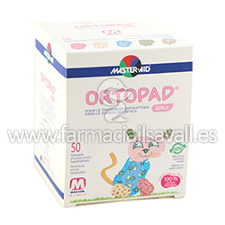 ORTOPAD PARCHE OCULAR FOR GIRLS T- MEDIUM 76 x 54 MM 50 PARCHES