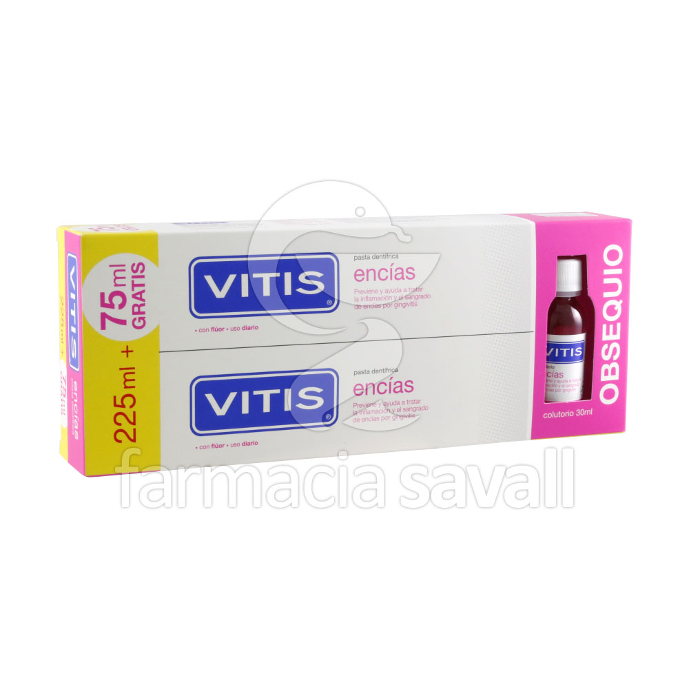 VITIS PASTA DENTIFRICA ENCIAS PACK 2*150ML +75ML REGALO