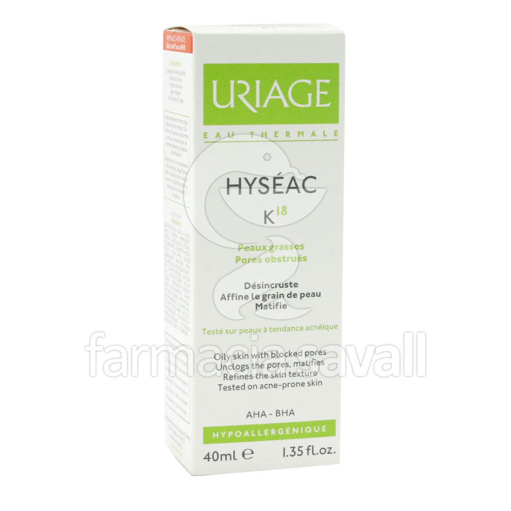 URIAGE HYSEAC K18 PIELES GRASAS 40 ML