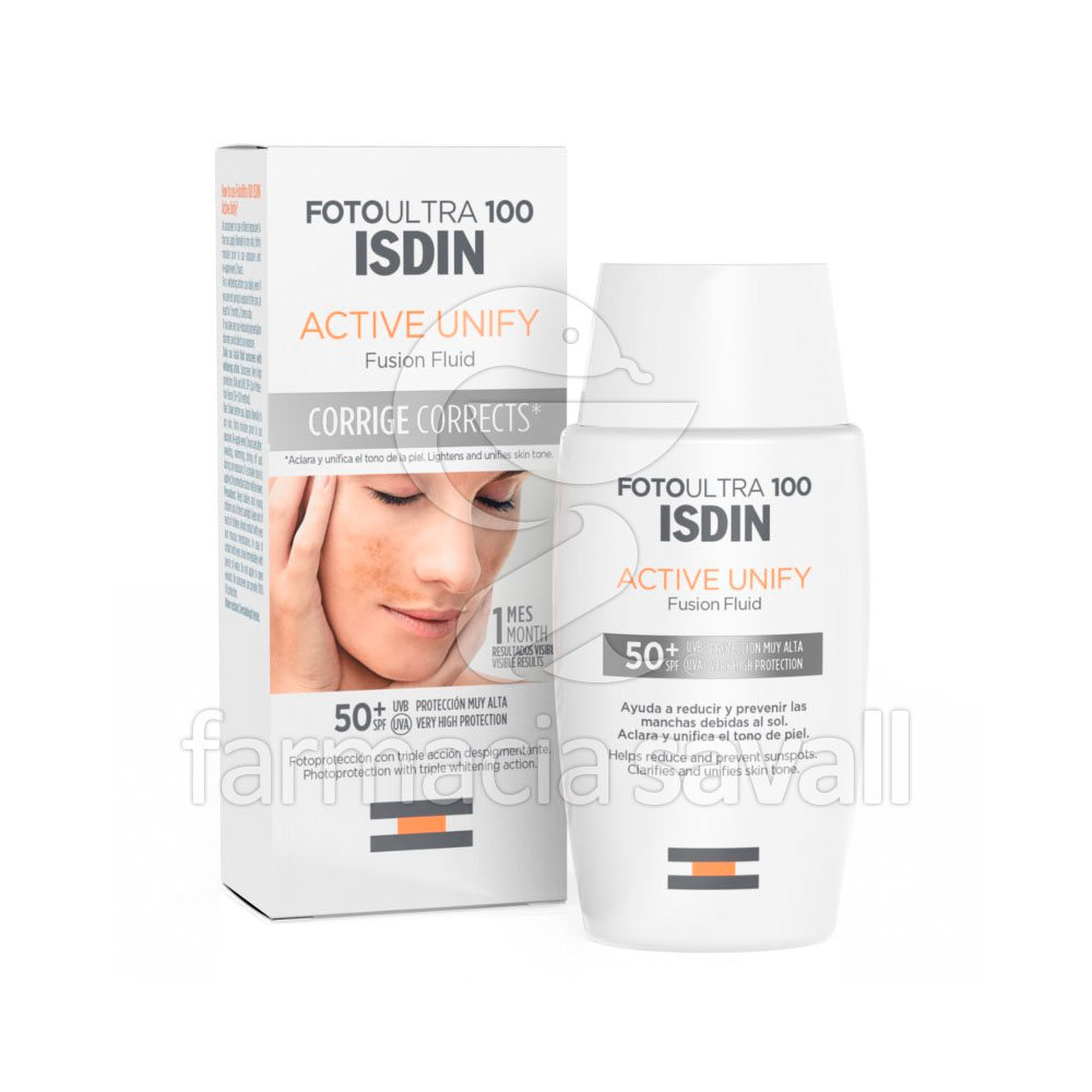 FOTOPROTECTOR ISDIN FOTOULTRA 100 ACTIVE UNIFY 50SPF 50ML