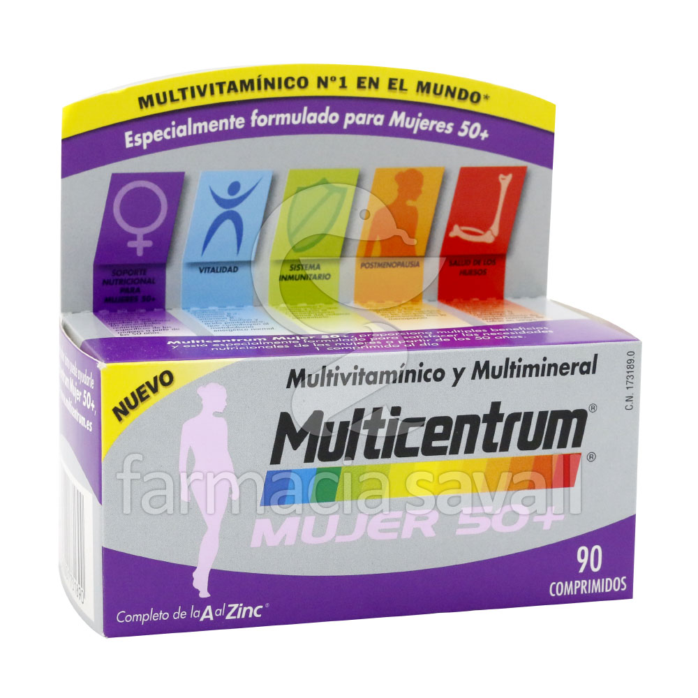 MULTICENTRUM 50+ MUJER 90 COMPRIMIDOS