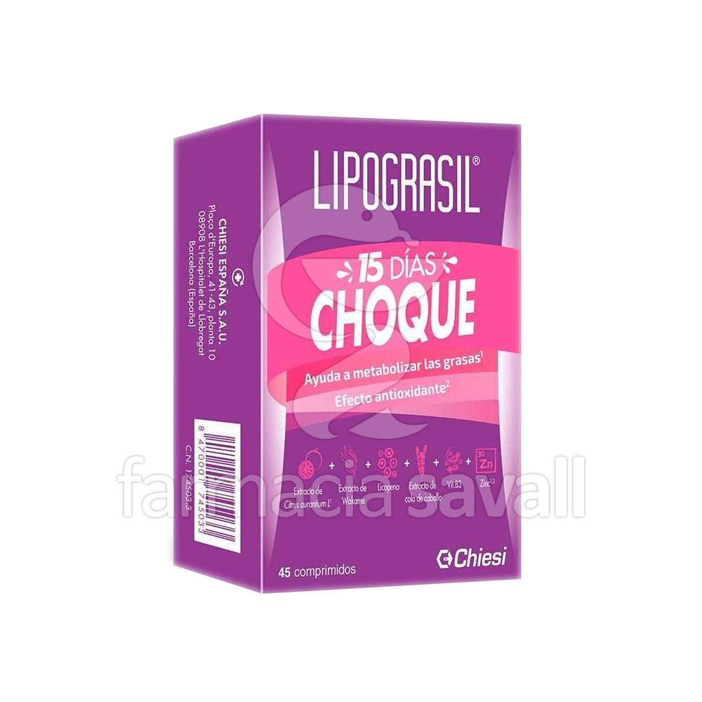 LIPOGRASIL 15 CHOQUE 45 COMPRIMIDOS