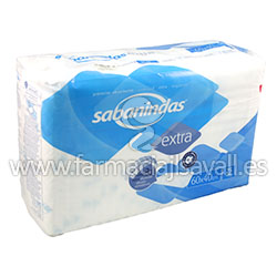 SABANINDAS PROTECTOR ABSORBENTE EXTRA 60 x 40 CM 25 UNIDADES 