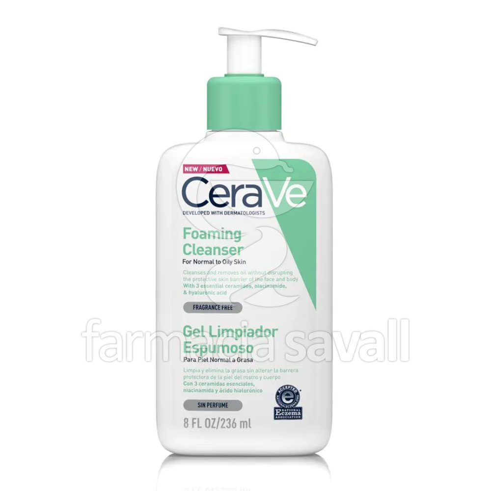 CERAVE GEL LIMPIADOR ESPUMOSO 236 ML