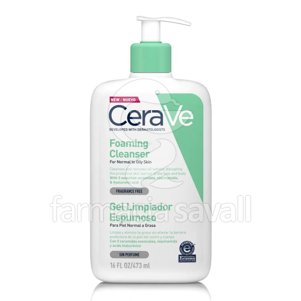 CERAVE GEL LIMPIADOR ESPUMOSO 473 ML