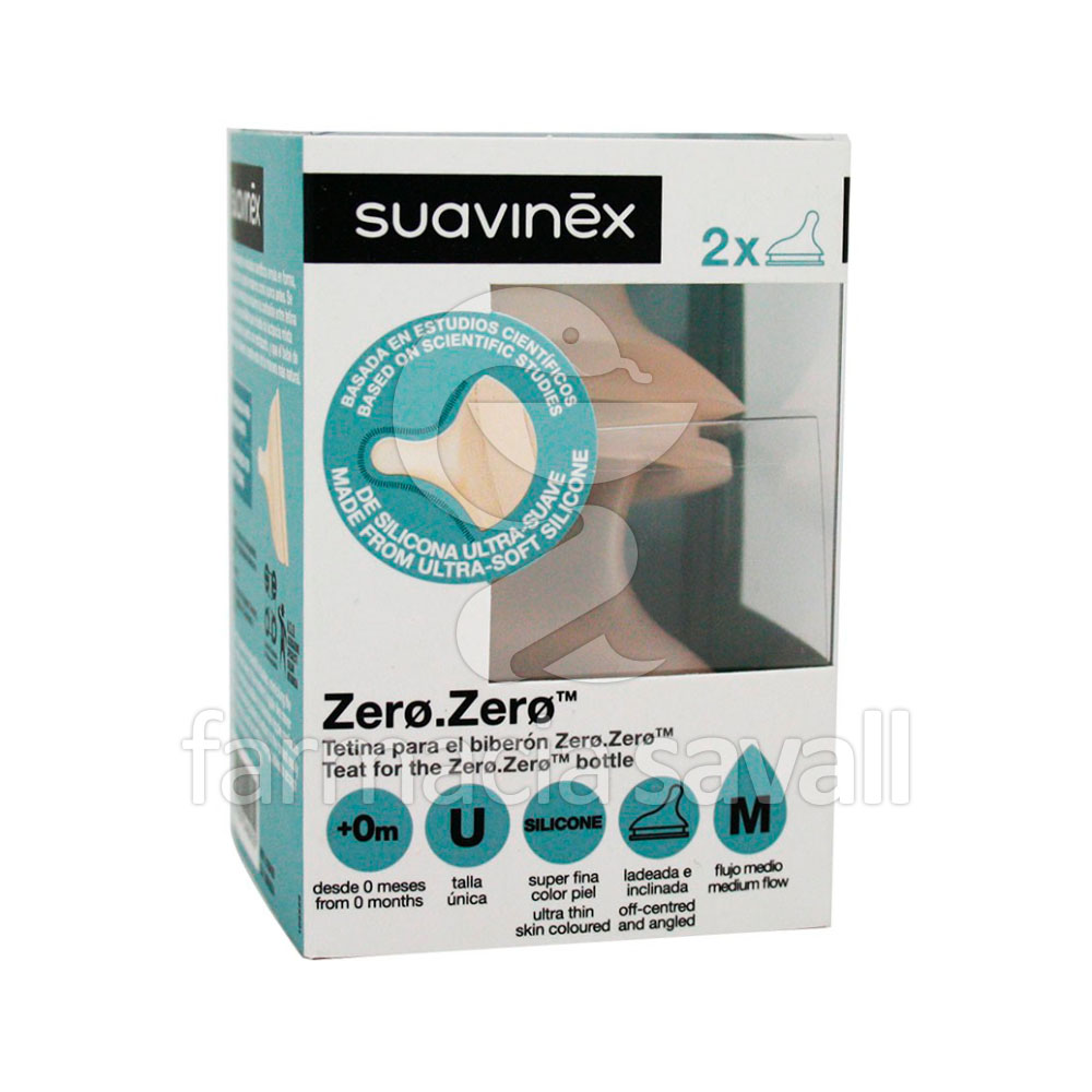 SUAVINEZ  2 TETINAS ZERO-ZERO SILICONA TALLA U FLUJO M