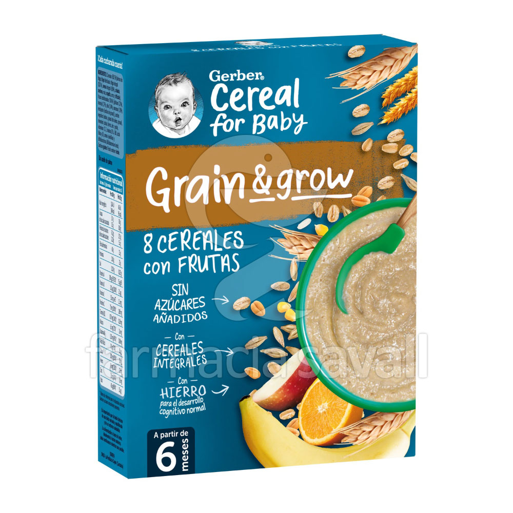 GERBER 8 CEREALES CON FRUTAS 250G