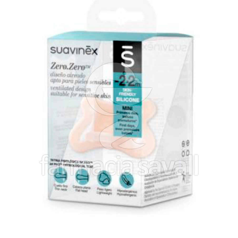 SUAVINEX CHUPETE ZERO-ZERO SILICONA -2/2M