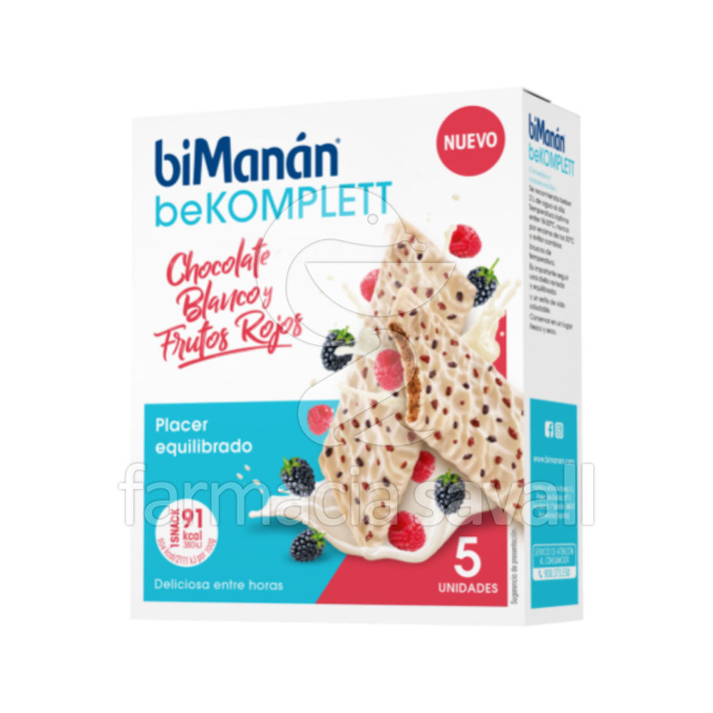 BIMANAN BEKOMPLETT5 UNIDADES CHOCOLATE BLANCO Y FRUTOS ROJOS