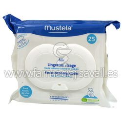 MUSTELA TOALLITAS PARA LA CARA 25 UNIDADES