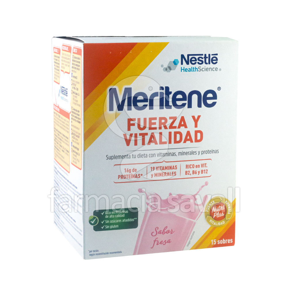 MERITENE SABOR FRESA 15 SOBRES