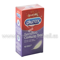 PRESERVATIVOS DUREX SENSITIVO CONTACTO TOTAL 12 UDS