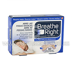 BREATHE RIGHT CLASICAS 30 TIRAS PEQ/MED COLOR PIEL