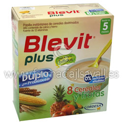 BLEVIT PLUS DUPLO 8 CEREALES Y FRUTAS 600G