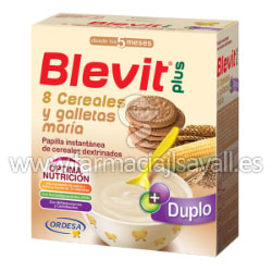 BLEVIT PLUS DUPLO 8 CEREALES Y GALLETA MARIA 600G