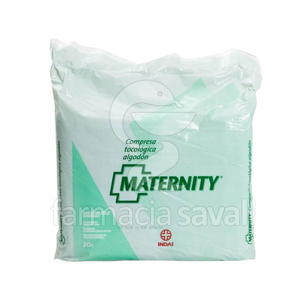 MATERNITY COMPRESA TOCOLOGICA ALGODON 20 U