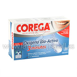 COREGA OXIGENO BIO-ACTIVO 3 MINUTOS 66 TABLETAS