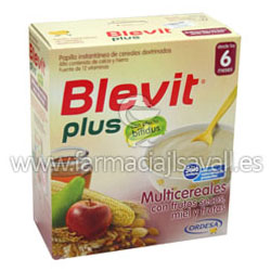 BLEVIT PLUS MULTICEREALES CON FRUTOS SECOS, MIEL Y FRUTAS 600 G
